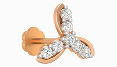 18K Gold & Diamond Stud Nose Pin KRA50072