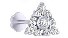 18K Gold & Diamond Stud Nose Pin KRC80293
