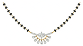 Gold & Diamond Beaded Mangalsutra For Women KRC50107
