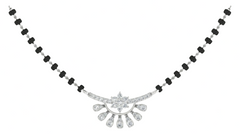 Gold & Diamond Beaded Mangalsutra For Women KRC50107