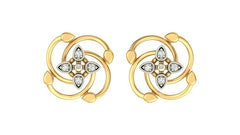 18K Gold & Diamond Women Stud Earring KER-69