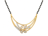 Gold & Diamond Beaded Mangalsutra For Women KRB50025