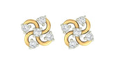 18K Gold & Diamond Women Stud Earring KER-102