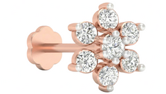 18K Gold & Diamond Stud Nose Pin KRA50150