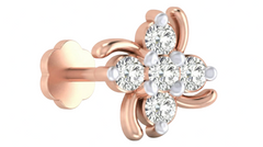 18K Gold & Diamond Stud Nose Pin KRA50258