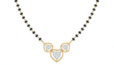 18K Gold & Diamond Heart Mangalsutra For Women KRA90059