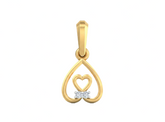 18K Gold & Diamond Solitaire Pendant Set KSK098