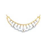 18K Gold & Diamond Wedding Mangalsutra For Women KRB90055