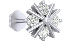 18K Gold & Diamond Stud Nose Pin KRA50063