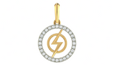 Gold & Diamond Round-Shaped Pendant Set KRC40685