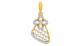 18K Gold & Diamond Floral Pendant Set KRA40172P