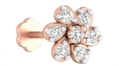 18K Gold & Diamond Stud Nose Pin KRA50285