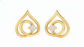 18K Gold & Diamond Women Dailywear Earring KER-42