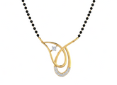 Gold & Diamond Beaded Mangalsutra For Women KRB50036