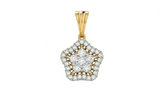 18K Gold & Diamond Floral PENDANT SET KRA40008P