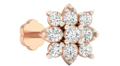 18K Gold & Diamond Stud Nose Pin KRA50103