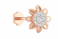 18K Gold & Diamond Stud Nose Pin KRA50052