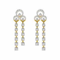 Gold & Diamond Women Dangler Earring KRC60161E