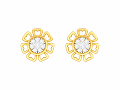 Yellow Gold Diamond Earring | under 40k
