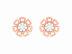 Rose Gold Diamond Earring | under 40k