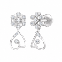 White Gold Diamond Earring | under 40k