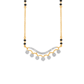 18K गोल्ड और डायमंड मंगलसूत्र महिलाओं के लिए M6587MYD0092
