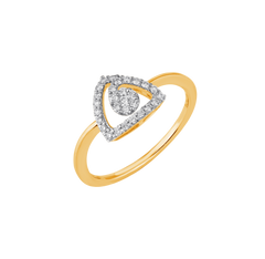 18K Gold & Diamond Ring For Women R4351MYD0009