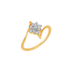 18K Gold & Diamond Ring For Women R0266MYD0384