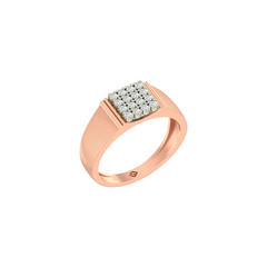 18K Gold & Diamond Ring For Men GR-1312
