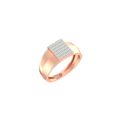 18K Gold & Diamond Ring For Men GR-1423
