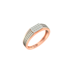 18K Gold & Diamond Ring For Men GR-1429