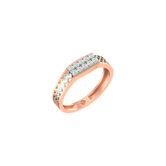 18K Gold & Diamond Ring For Men GR-1443