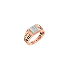 18K Gold & Diamond Ring For Men GR-1607