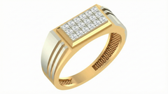 18K Gold & Diamond Band Ring For Men KRA60294
