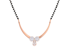 Gold & Diamond Beaded Mangalsutra For Women KRB50024
