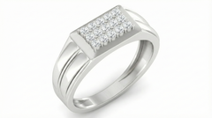 18K Gold & Diamond Band Ring For Men KRA60283