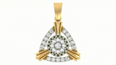 18K Gold & Diamond Floral PENDANT SET KRA40013P
