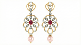 14K Gold & Diamond Women Gemstone Earring KRB44108E-A