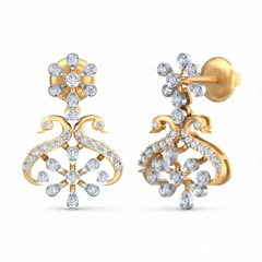 14K Gold & Diamond Women Dangler Earring KRB44075E