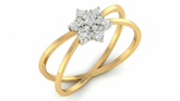 18K Gold & Diamond Engagement Ring For Women KRA10552