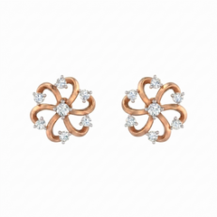 Rose Gold Diamond Earring | under 40k