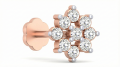 18K Gold & Diamond Stud Nose Pin KRA50251