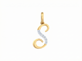18K Gold & Diamond Initial Pendant KRK20090