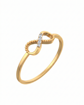 18K Gold & Diamond Dailywear Ring For Women KSK161