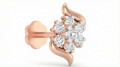 18K Gold & Diamond Stud Nose Pin KRA50159