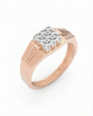 18K Gold & Diamond Engagement Ring For Men KRC60156