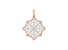 18K Gold & Diamond Floral Pendant Set KRK40125P