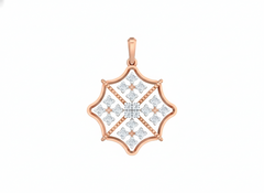 18K Gold & Diamond Floral Pendant Set KRK40125P