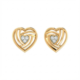 18K Gold & Diamond Stud Earring For Women PER-254