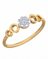 18K Gold & Diamond Dailywear Ring For Women KRB10112
